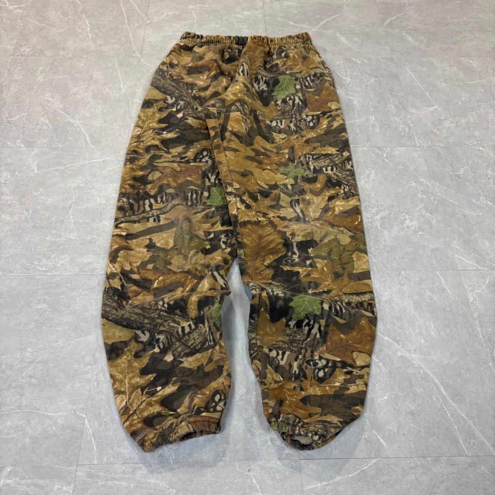 Jerzees Outdoors Mens Camo Sweatpants Small Woodland Camouflage Fleece Joggers